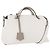 Borsa a tracolla FENDI in pelle bianca e argento, autentica bs36311A