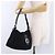 Bolso de hombro FENDI Mamma Baguette en jersey de algodón, negro y plata, auténtico 193880 - vista 26