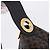 Céline CELINE Borsa a tracolla circolare in tela Macadam PVC nera e oro, codice articolo am12198V - vista 14