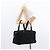 Borsa a mano CHANEL Choco Bar in cotone nero oro CC autentica ka339 - vista 24