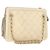 Borsa a tracolla CHANEL Matelassé con catena, in pelle di agnello beige e oro, con logo CC, 152441