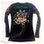 Autre Marque Ed Hardy by Christian Audigier Top Maniche Lunghe Strass Pantera Nero - vista 6