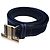 Lanvin Ledergürtel in Dunkelblau mit Double LL Logo Gold hardware