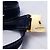 Lanvin Ledergürtel in Dunkelblau mit Double LL Logo Gold hardware - Ansicht 10