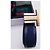 Lanvin Ledergürtel in Dunkelblau mit Double LL Logo Gold hardware - Ansicht 11
