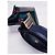 Lanvin Ledergürtel in Dunkelblau mit Double LL Logo Gold hardware - Ansicht 12