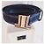 Lanvin Ledergürtel in Dunkelblau mit Double LL Logo Gold hardware - Ansicht 2