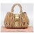 Borsa a mano Miu Miu Matelassé in pelle 2way Beige Gold Auth 196973V D'oro - vista 12