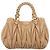 Borsa a mano Miu Miu Matelassé in pelle 2way Beige Gold Auth 196973V D'oro - vista 2