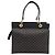 Céline Borsa a mano CELINE Macadam Canvas PVC Leather Black Gold Auth 197786A Nero D'oro - vista 2