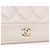 Cartera de hombro con cadena CHANEL Matelasse Lamb Skin White CC Auth 197718V Plata Blanco Dorado - vista 17