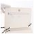 Cartera de hombro con cadena CHANEL Matelasse Lamb Skin White CC Auth 197718V Plata Blanco Dorado - vista 18