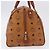 Borsa Boston MCM Vicetos Logogram PVC Leather Brown Gold Auth 200899 Marrone D'oro - vista 5