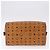 Borsa Boston MCM Vicetos Logogram PVC Leather Brown Gold Auth 200899 Marrone D'oro - vista 6