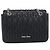 Borsa a tracolla Miu Miu Matelassé con catena in pelle nera e argento Auth 199113A Nero - vista 2