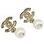 CHANEL Pierce metal Gold Tone CC Auth 198821