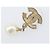 CHANEL Pierce metal Gold Tone CC Auth 198821 - vista 11