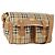 Borsa a Tracolla Burberrys Nova Check PVC Pelle Beige Tono Oro Auth BA14999