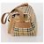 Borsa a Tracolla Burberrys Nova Check PVC Pelle Beige Tono Oro Auth BA14999 - vista 3