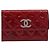 Céline CELINE Matelasse Card Case Patent Red Silver Auth 198555 Silvery - view 13