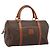 Céline Borsa Boston CELINE Macadam Canvas PVC Leather Brown Gold Auth 197619 Marrone D'oro