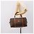 Céline Borsa Boston CELINE Macadam Canvas PVC Leather Brown Gold Auth 197619 Marrone D'oro - vista 23