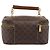 Céline Borsa Vanity a mano con catena CELINE Macadam Canvas PVC Pelle Marrone Oro Auth 199112A D'oro - vista 2