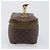 Céline Borsa Vanity a mano con catena CELINE Macadam Canvas PVC Pelle Marrone Oro Auth 199112A D'oro - vista 3