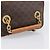 Céline Borsa Vanity a mano con catena CELINE Macadam Canvas PVC Pelle Marrone Oro Auth 199112A D'oro - vista 7