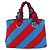 Borsa Tote con Catena Miu Miu Canvas Red Blue Auth BA15319V Rosso - vista 13