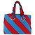 Borsa Tote con Catena Miu Miu Canvas Red Blue Auth BA15319V Rosso - vista 2