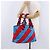 Borsa Tote con Catena Miu Miu Canvas Red Blue Auth BA15319V Rosso - vista 24