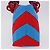 Borsa Tote con Catena Miu Miu Canvas Red Blue Auth BA15319V Rosso - vista 3