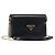 Borsa a tracolla con catena PRADA in pelle nera e oro Auth 199037SAM Nero D'oro