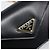 Borsa a tracolla con catena PRADA in pelle nera e oro Auth 199037SAM Nero D'oro - vista 18