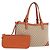 Borsa Tote GUCCI GG Canvas Orange Gold 269878 Auth ki6812V D'oro Arancione