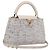 Borsa a mano LOUIS VUITTON Capucine in tweed Ivory LV Auth 198671SAM Crudo