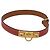 Hermès Bracciale HERMES Rival Double Tour Pelle Rossa Oro Auth ka5905M Rosso D'oro - vista 2