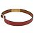 Hermès Bracciale HERMES Rival Double Tour Pelle Rossa Oro Auth ka5905M Rosso D'oro - vista 3