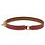 Hermès Bracciale HERMES Rival Double Tour Pelle Rossa Oro Auth ka5905M Rosso D'oro - vista 4