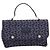 Céline Borsa a mano CELINE C Saluki Canvas Navy Gold Tone Auth 200184 Blu navy - vista 13