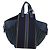 Bolsa de mão LOEWE Hammock Canvas 2way Navy Gold Auth 198690M Dourado Azul marinho - vista 2