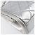 CHANEL Pochette a spalla con catena in pelle Matelassé Silver CC Auth 197202A Argento - vista 17