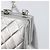 CHANEL Pochette a spalla con catena in pelle Matelassé Silver CC Auth 197202A Argento - vista 9