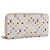LOUIS VUITTON Monogram Multicolor Zippy Wallet White M60241 LV Auth BA15336 Bianco