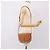 Céline Borsa a tracolla CELINE Macadam Canvas PVC Beige Gold Auth ki6798V D'oro - vista 22