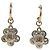 CHANEL Pierce Metal Champagne Gold CC Auth 198815M D'oro