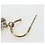 CHANEL Pierce Metal Champagne Gold CC Auth 198815M D'oro - vista 8