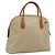 Céline Borsa a mano CELINE Macadam Canvas PVC Beige Gold Auth 197827 D'oro