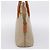 Céline Borsa a mano CELINE Macadam Canvas PVC Beige Gold Auth 197827 D'oro - vista 4